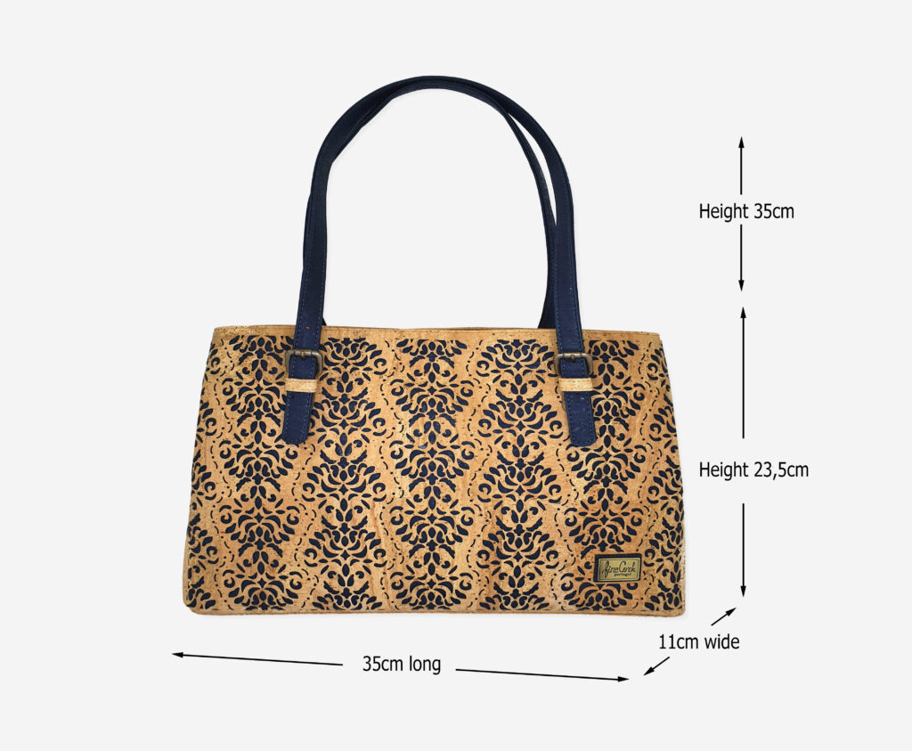 Large Cork Bag With Two Main Compartments