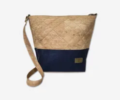 Soft Cork Shoulder Bag Natural Blue Colors FC 140 Chanel