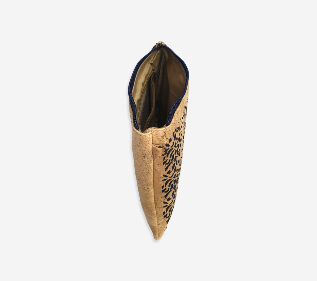 Cork clutch shoulder bag oter side