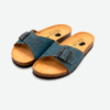 Blue Cork Flat Slippers With Adjustable Strap 2001 - Thumbnail Image 1