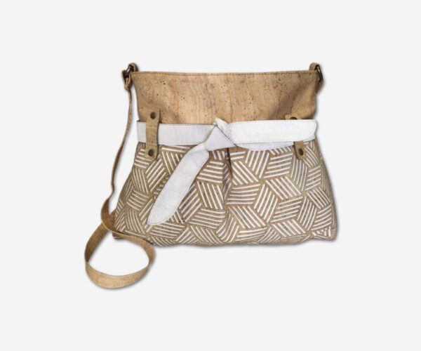 Cork Shoulder Bag With Decorative Bow 3297 L32