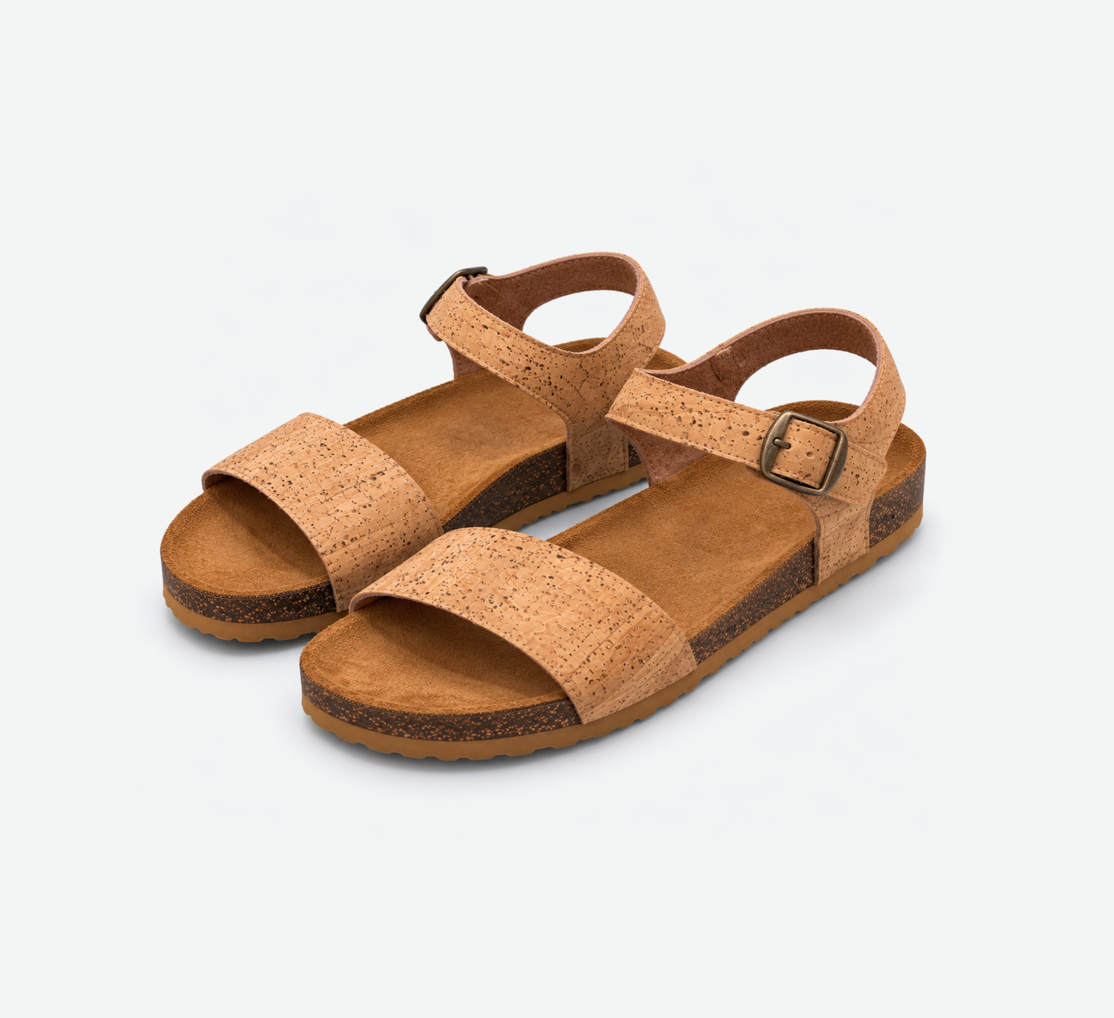 Flat Cork Sandals With Strap C1523 - Image 2