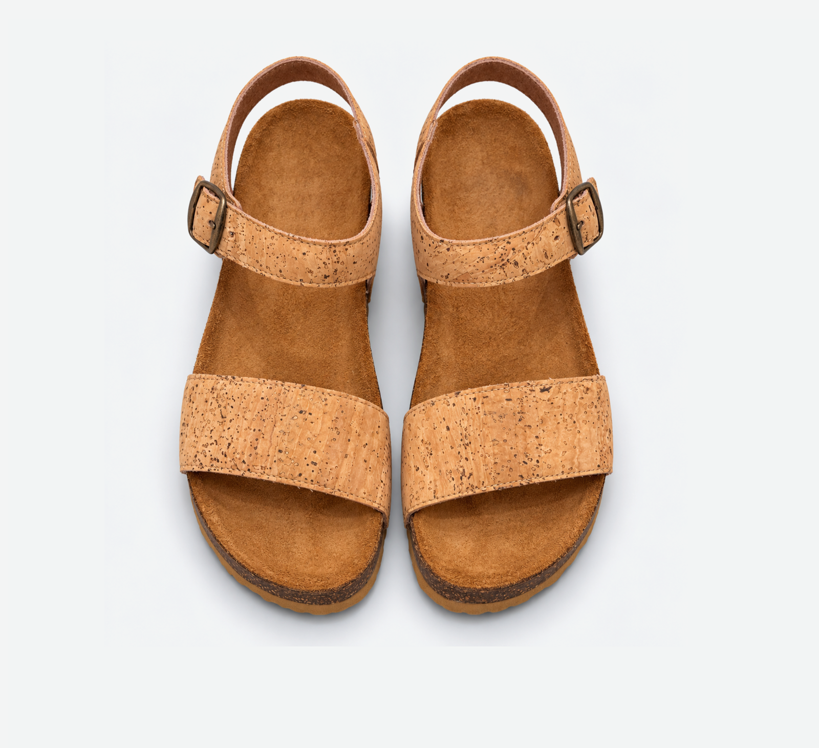 Flat Cork Sandals With Strap C1523 - Image 3