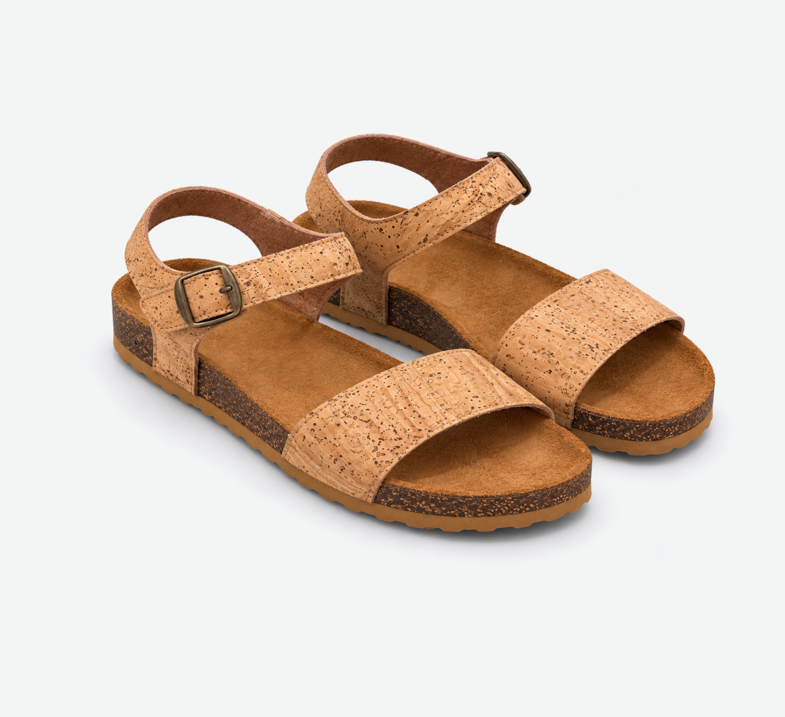 Flat Cork Sandals With Strap C1523 - Image 4