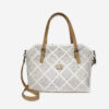 White Perforated Vegan Cork Handbag