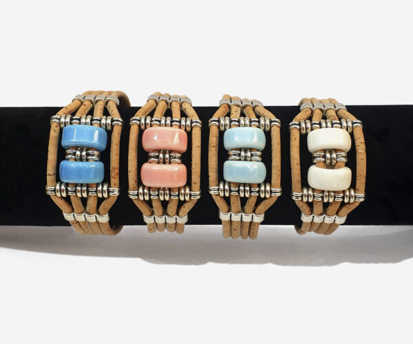 Cork Handmade Bracelet With Ceramic