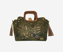 Green Stylish Cork Handbag With Drawstring 1803