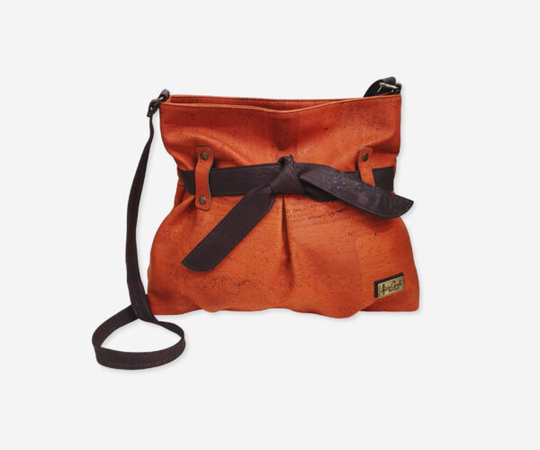 Cork Shoulder Bag With Decorative Bow 3297