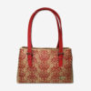 Large red Cork Handbag with 2 compartments