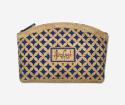 Blue Perforated Cosmetics Case With Round Edges