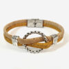 Cork bracelet, bracelets, vegan ideas, sustainable fashion, Made in Portugal yellow
