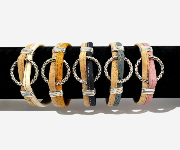 Colorful Cork Handmade Bracelet With Ring