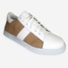 Men's Leather and Cork White Sneakers 5