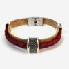 Cork bracelet, bracelets, vegan ideas, sustainable fashion, Made in Portugal red-natural cork