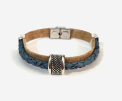 Cork Handmade Braided Bracelet For Women/Men – Ligth Blue