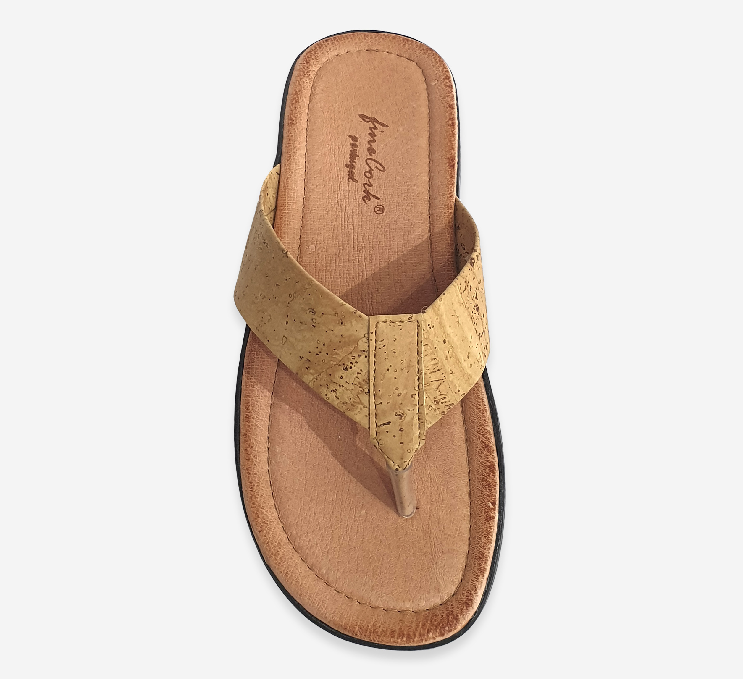 5-1 Men's Cork Slipper T-strap Open Toe 2