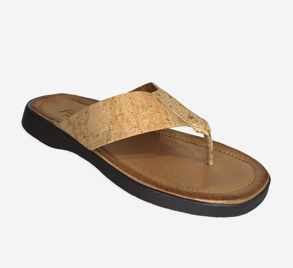 Men's Cork Slipper T-strap Open Toe 1