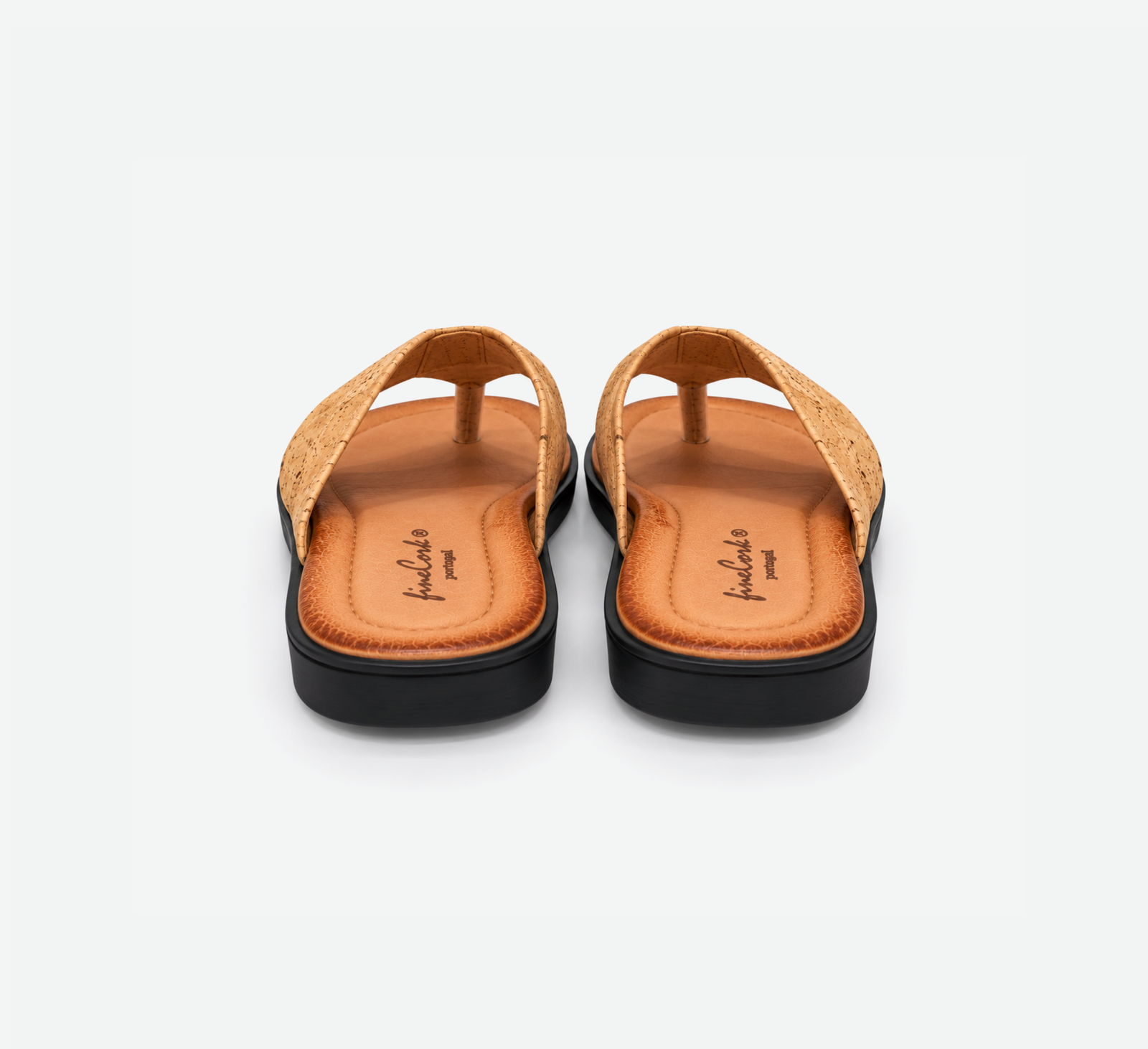 Men Cork Slippers With T-strap 01303 - Image 5