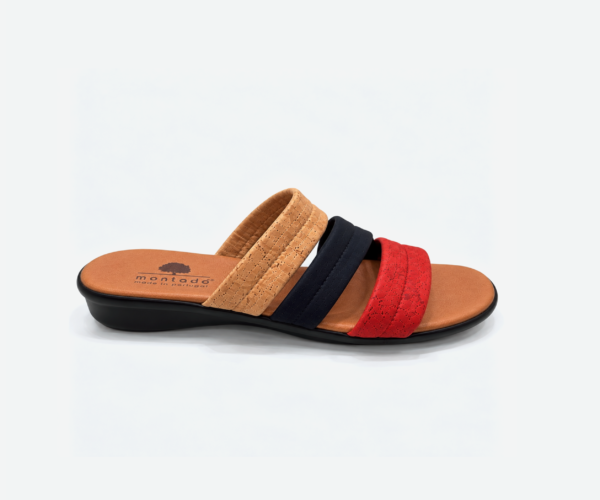 Red Cork Slippers Three Straps 308