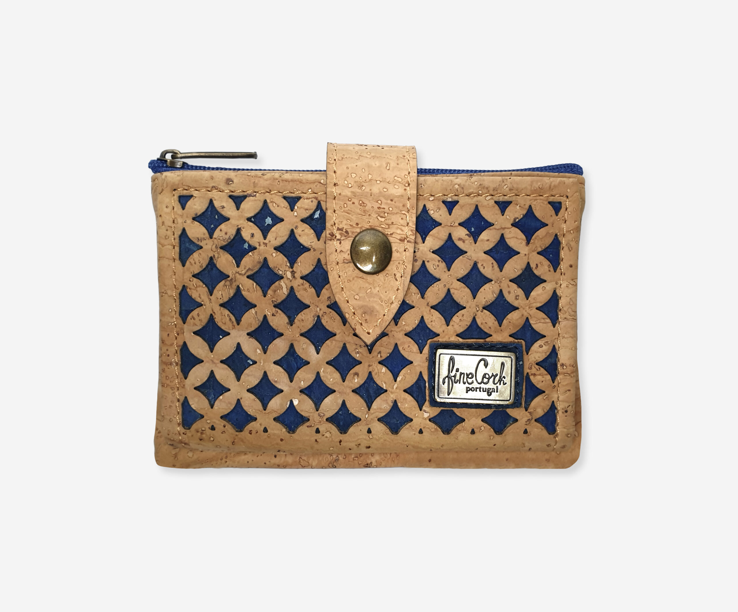 small wallet wiht clip blue color