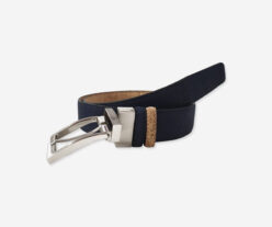 Reversible Belt Blue and Natural Cork