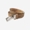 Men's Belt, Leather Reversible Belt for Men Print Tree and Natural Cork Belt with Rotate Buckle