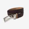 Men's Belt, Leather Reversible Belt for Men Brown and Natural Cork Belt with Rotate Buckle