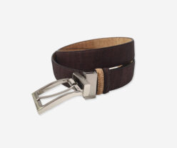 Reversible Belt Brown and Natural Cork