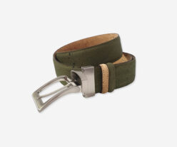 Reversible Belt Green and Natural Cork