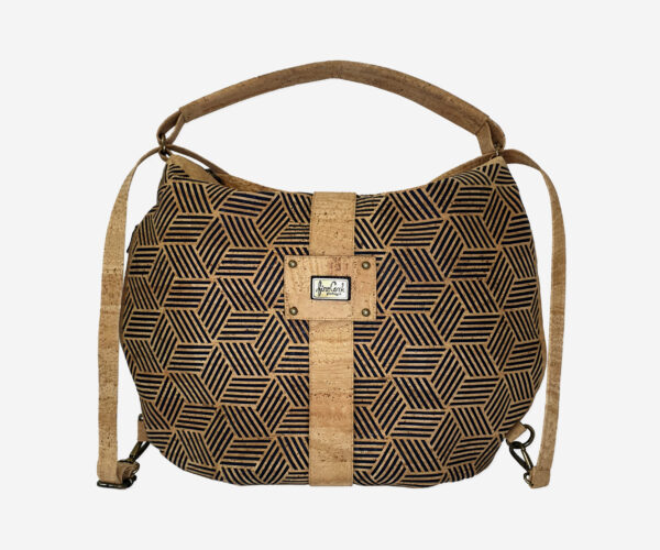 Perforated Dark Blue Cork Backpack 3in1 1831L32