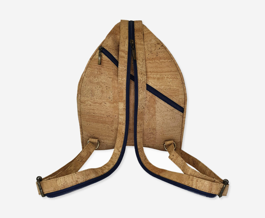 Perforated Blue Cork Backpack 2 in 1 002