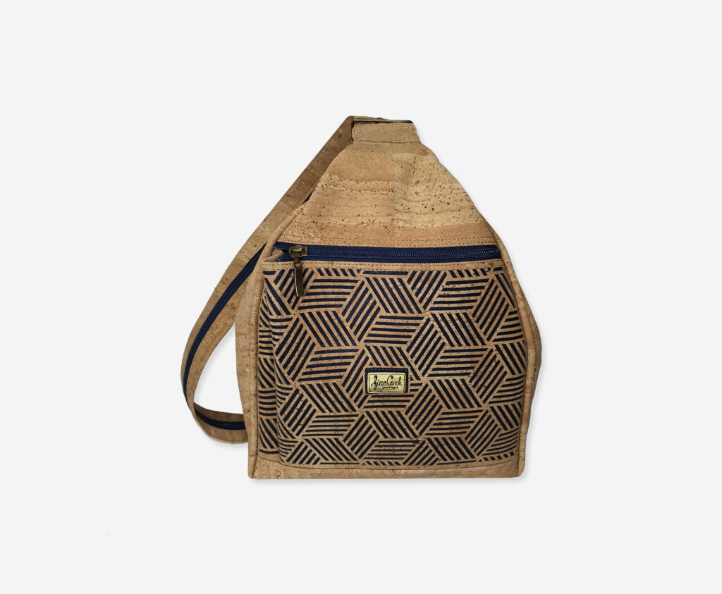 Perforated Blue Cork Backpack 2 in 1
