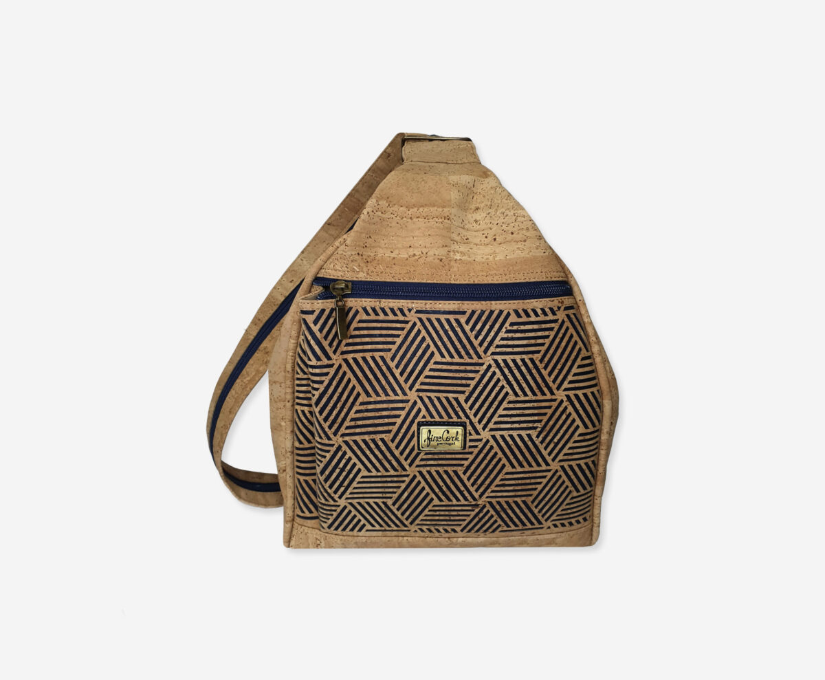 Perforated Blue Cork Backpack 2 in 1