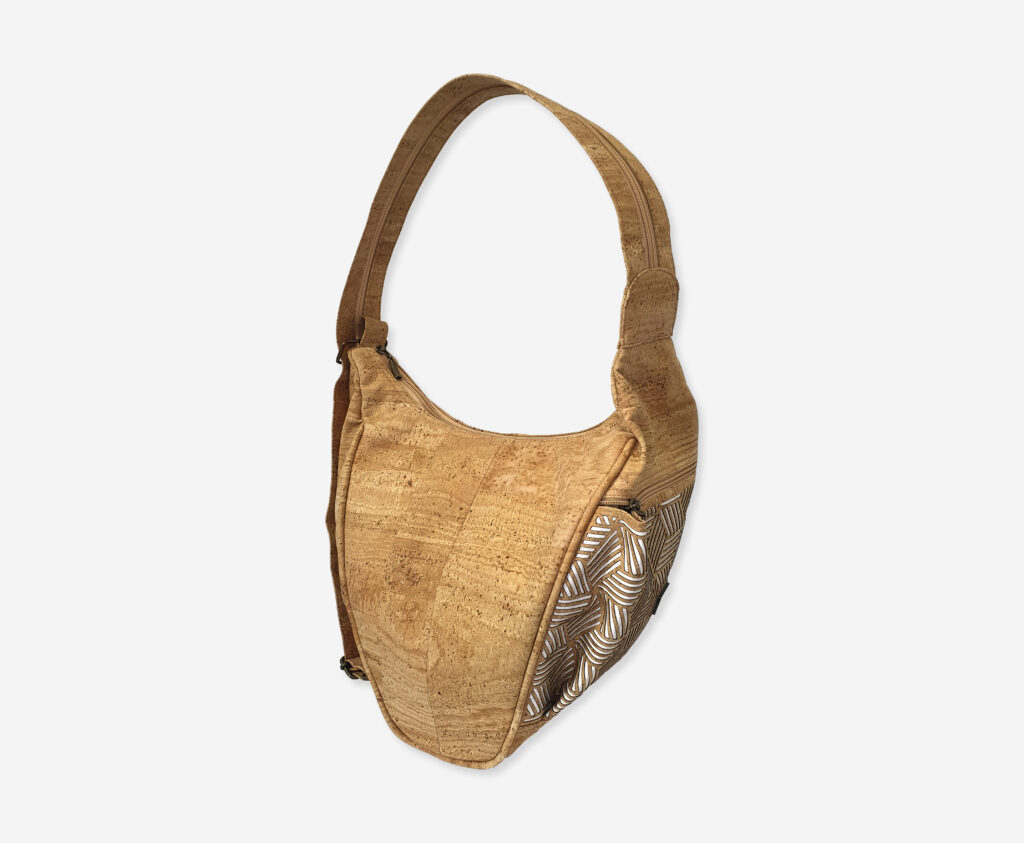 Perforated White Cork Backpack 2 in 1 003