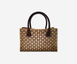 Cork Handbag With Three Compartments