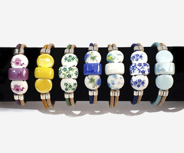 Vegan Handmade Bracelet With Ceramics Stones 26