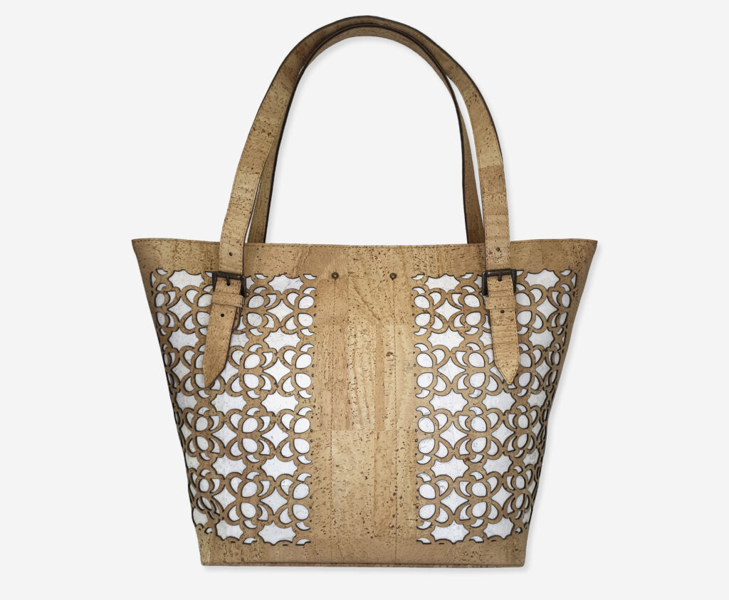 Large Perforated Cork Handbag 101