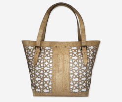 Large Perforated Cork Handbag 1508