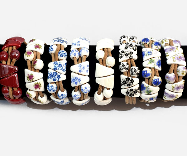 Vegan Handmade Bracelet With Ceramics Stones 25