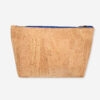 Vegan Blue Cork Perforated MakeUp Bag. Image 3