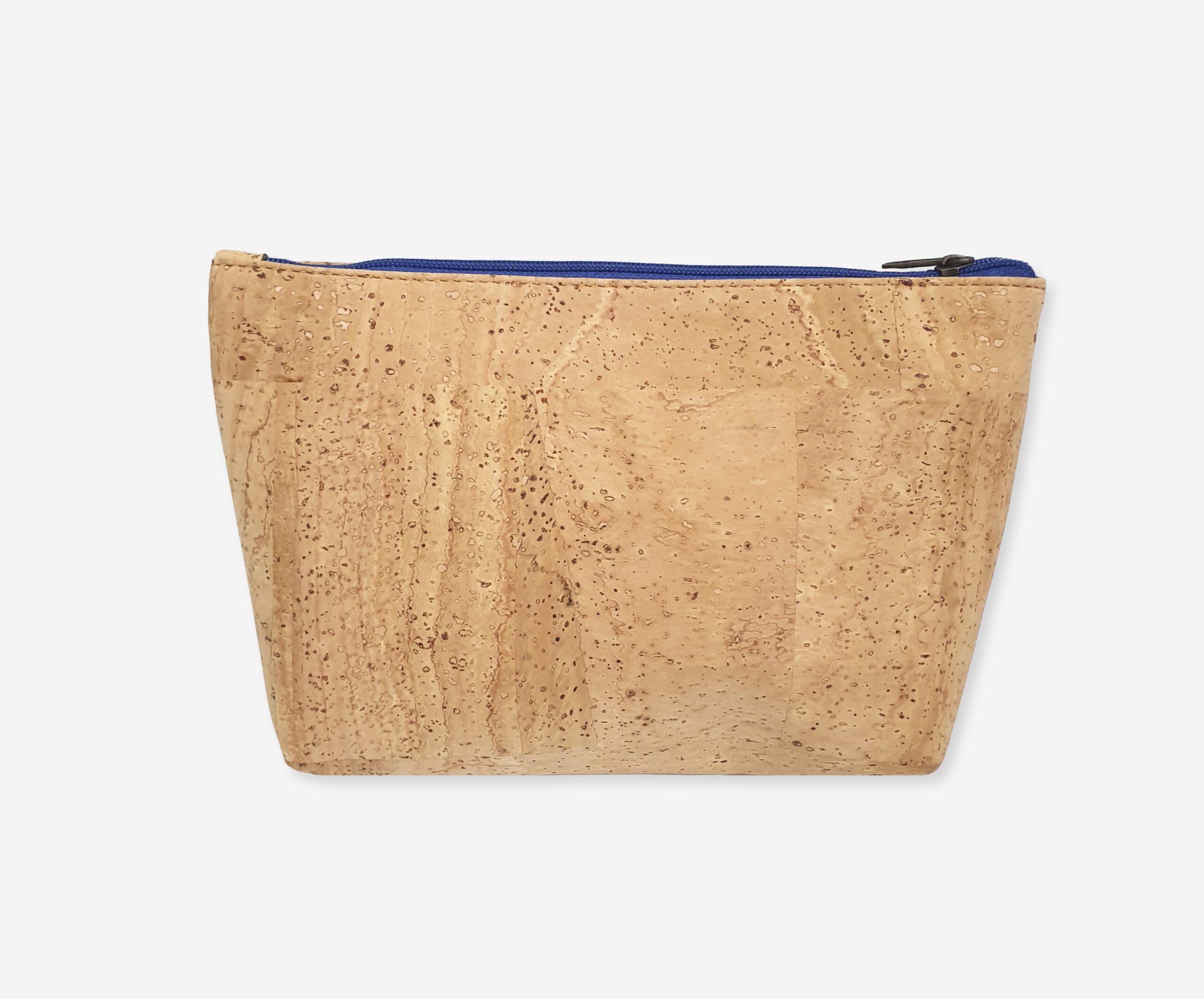 7676 Vegan Blue Cork Perforated MakeUp Bag. Image 3
