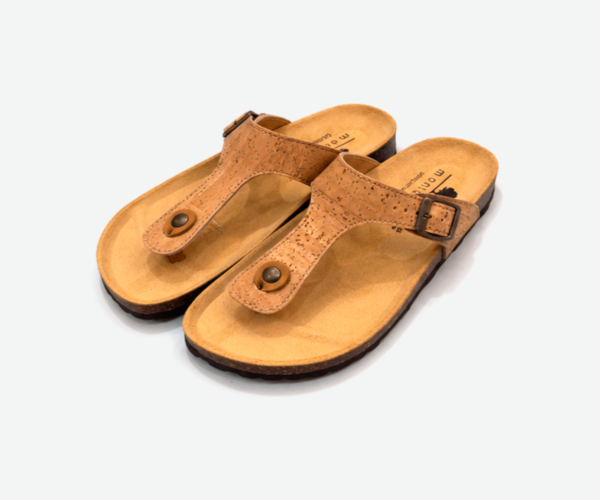 Cork Flat Slippers With Adjustable Strap 001