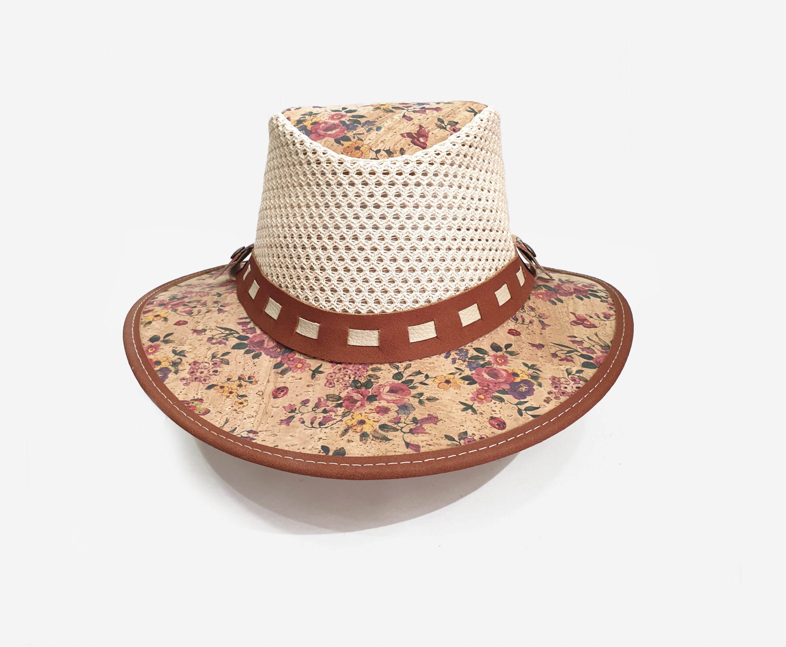 Men cork and genuine leather cowboy Hat 2-6