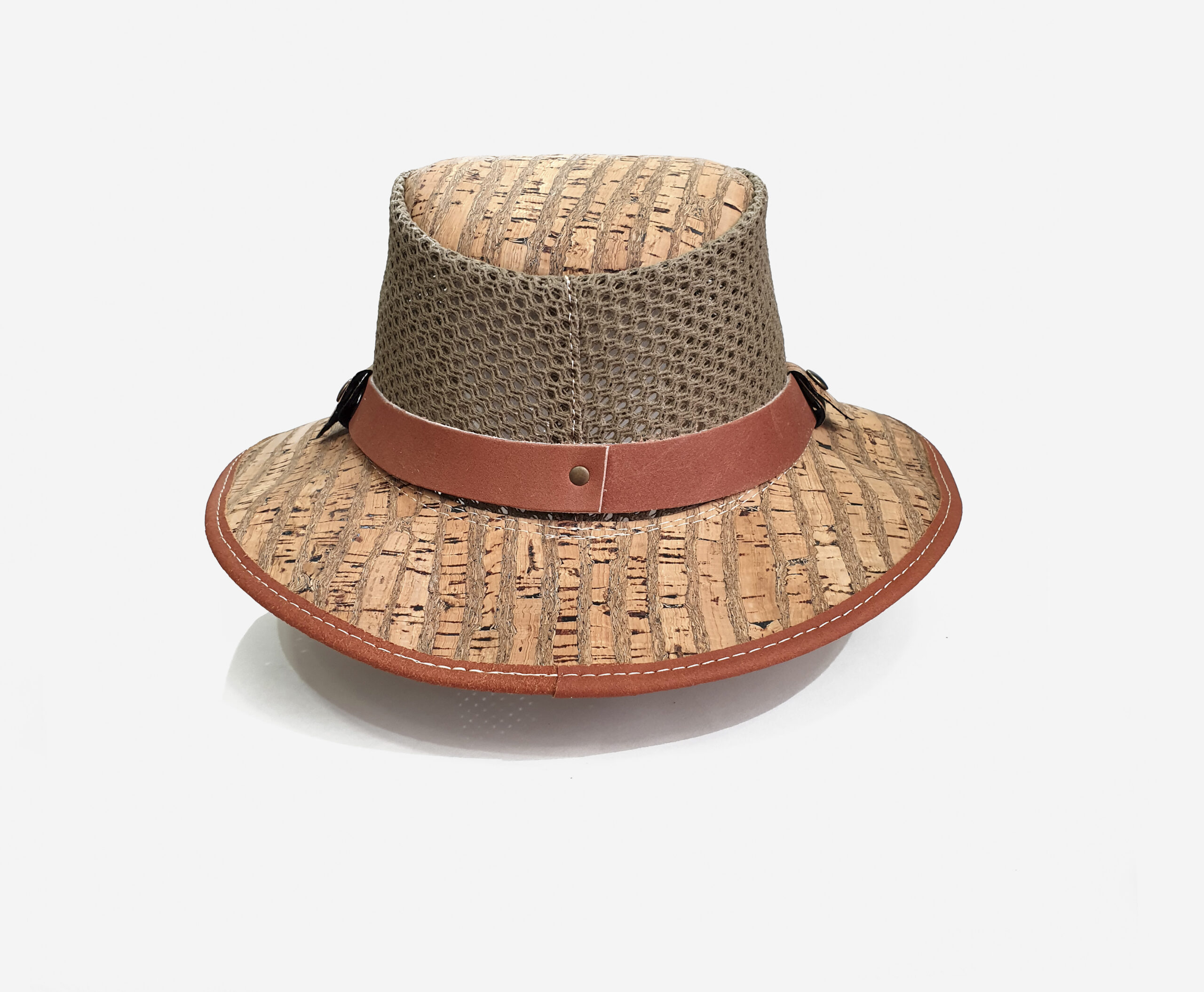 Men cork and genuine leather cowboy Hat 2-9