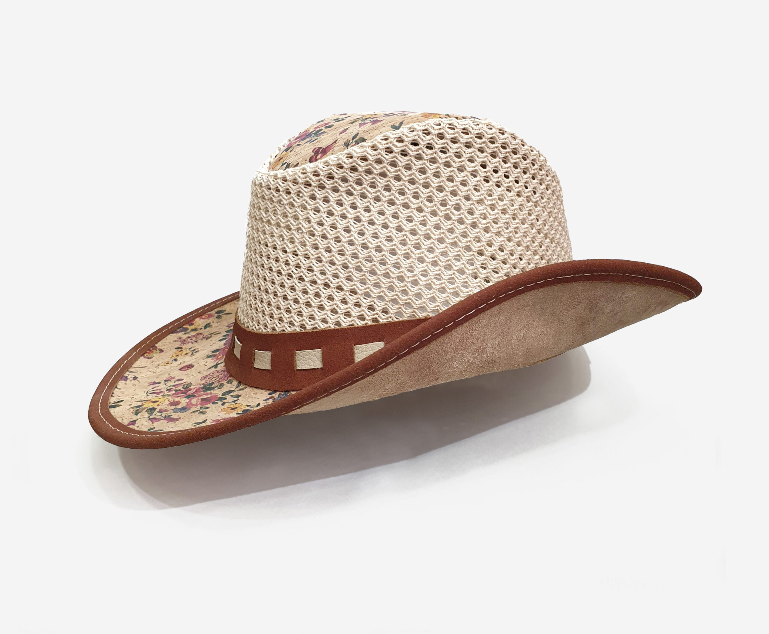 Men cork and genuine leather cowboy Hat 222