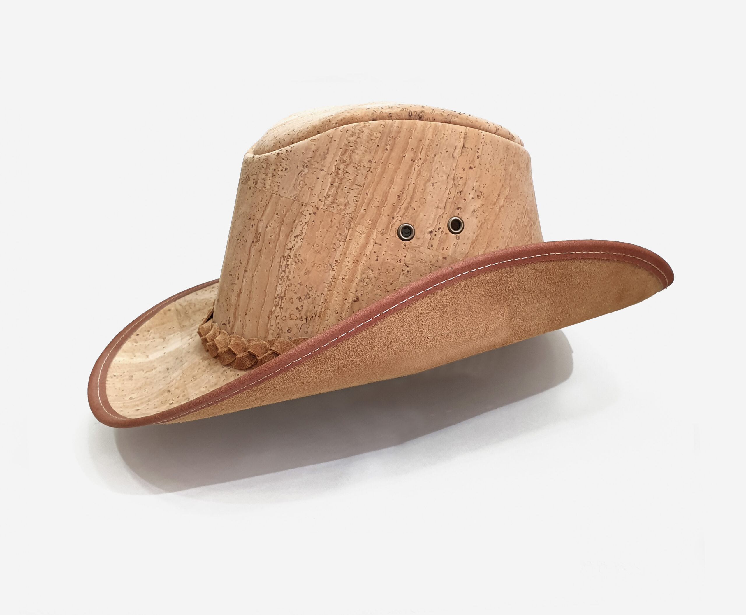 Men cork and genuine leather cowboy hat 1-1