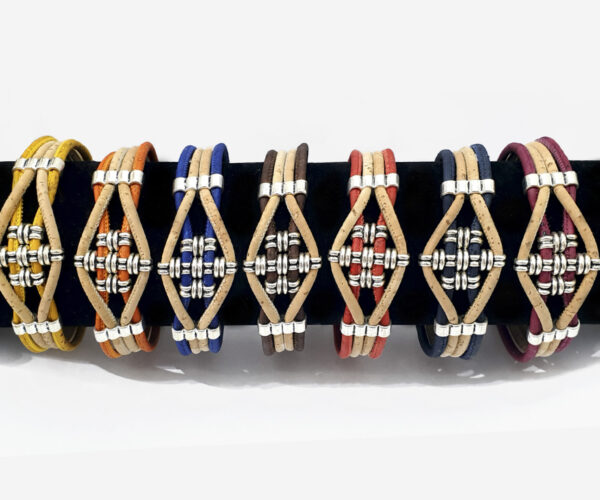 Vegan Cork Bracelet With Ceramics
