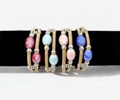 Handmade Cork Bracelet In Style Raindrops