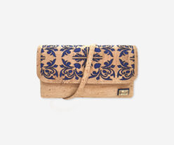 Small Perforated Cork Bag With Fold-over Flap Top 1831L32