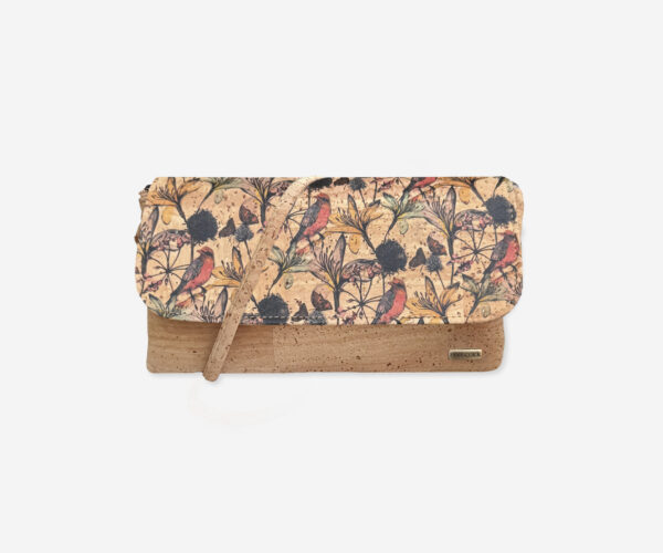 Small Cork Bag With Fold-over Flap Top 991